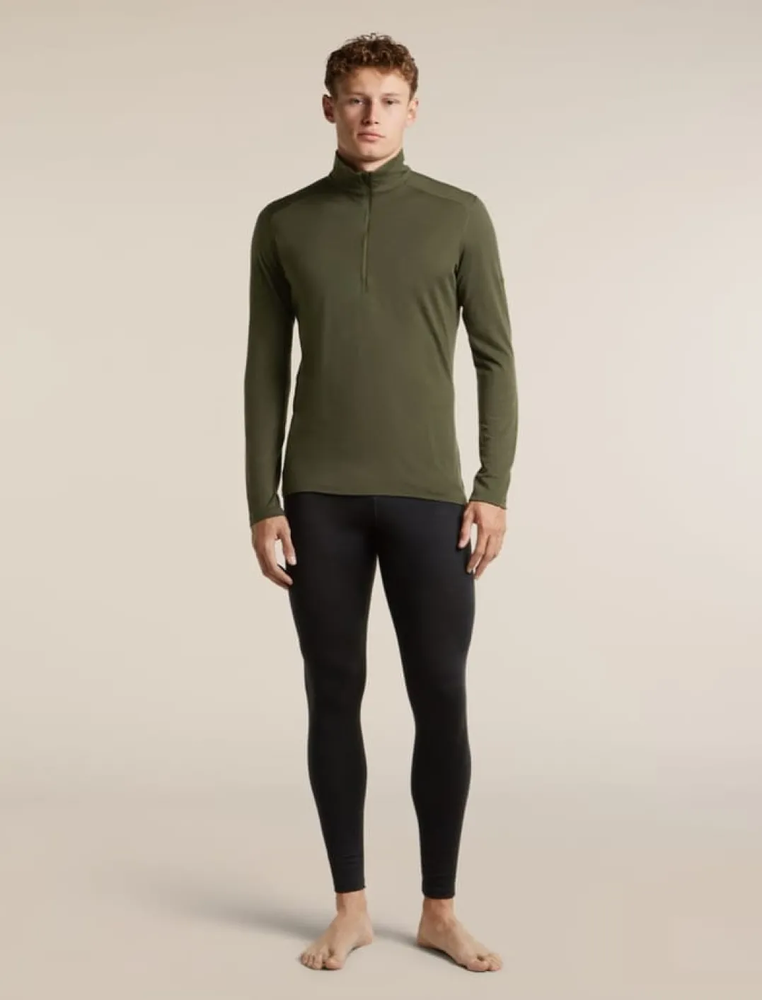 Icebreaker Men's 200 Oasis Longsleeve Half Zip Dk Loden