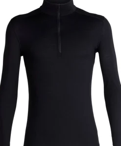 Icebreaker Men's 200 Oasis Longsleeve Half Zip Black