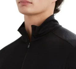 Icebreaker Men's 200 Oasis Longsleeve Half Zip Black