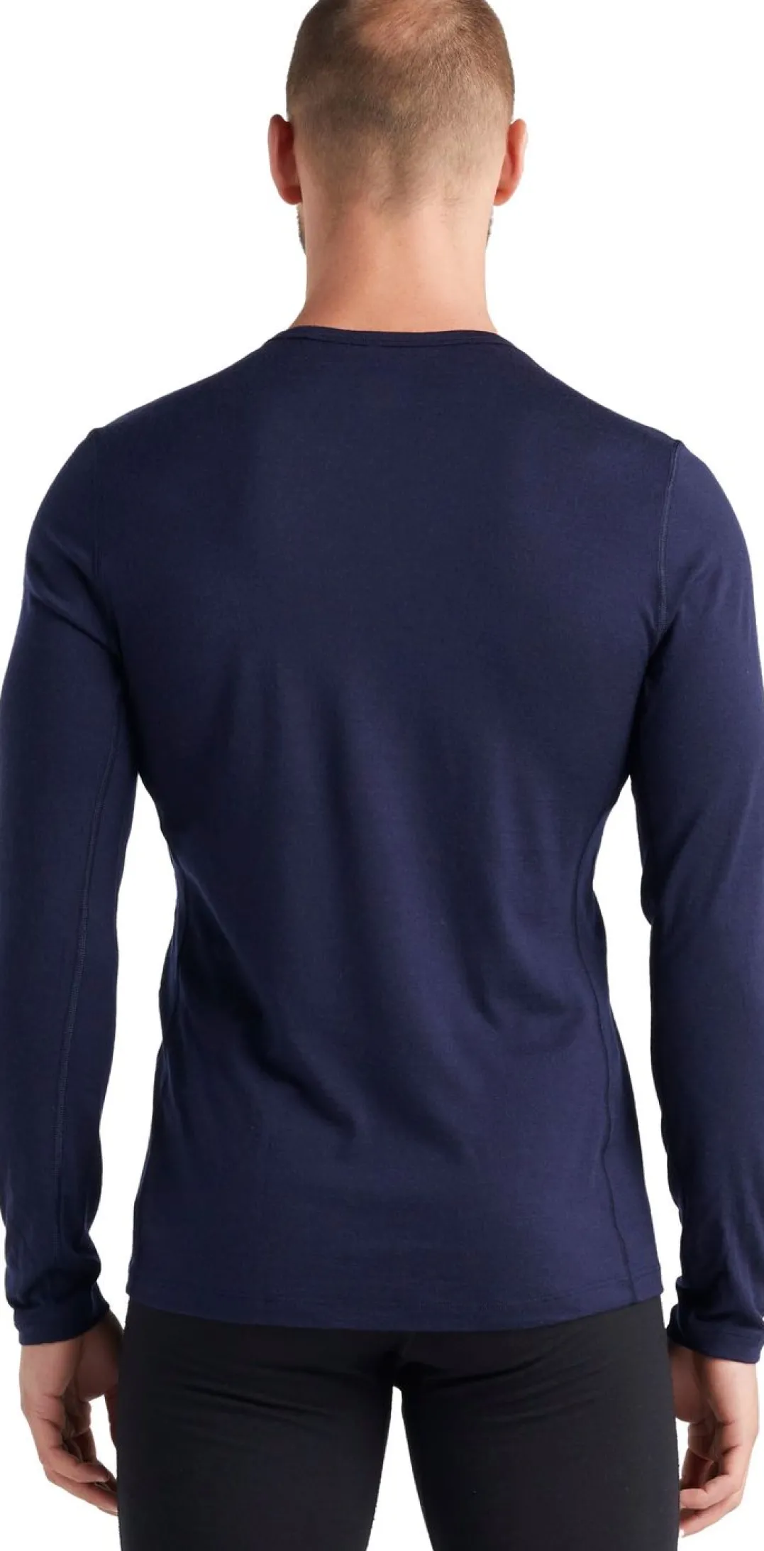 Icebreaker Men's 200 Oasis Long Sleeve Crewe Midnight Navy