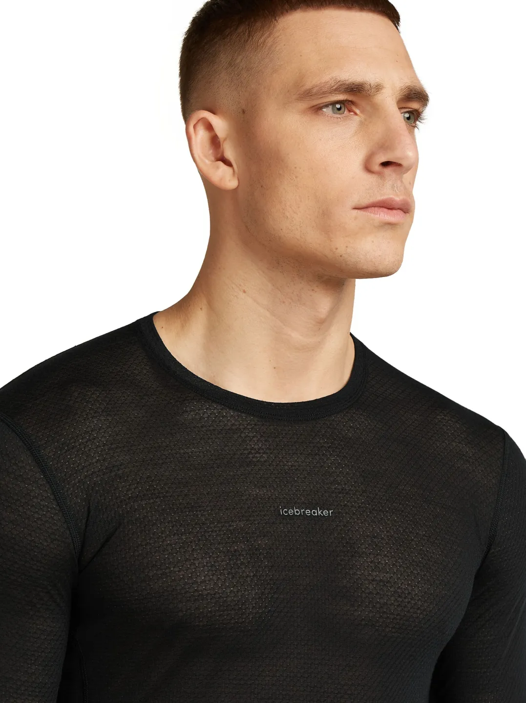 Icebreaker M Mer 75 Cool-Lite Featherlight Ls Crewe Black