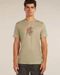 Icebreaker M Mer 150 Tech Lite Ss Tee Bear Catch Dk Loden