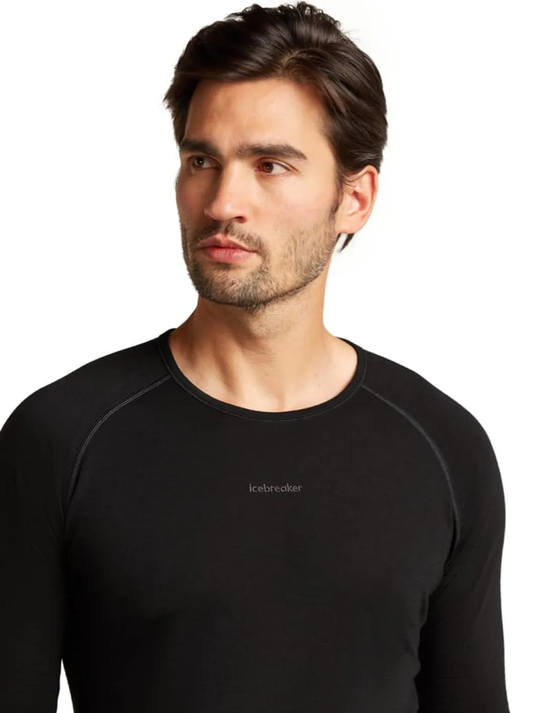 Icebreaker M Mer 200 Zoneknit Ls Crewe Black