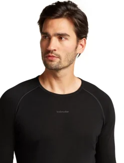 Icebreaker M Mer 200 Zoneknit Ls Crewe Black