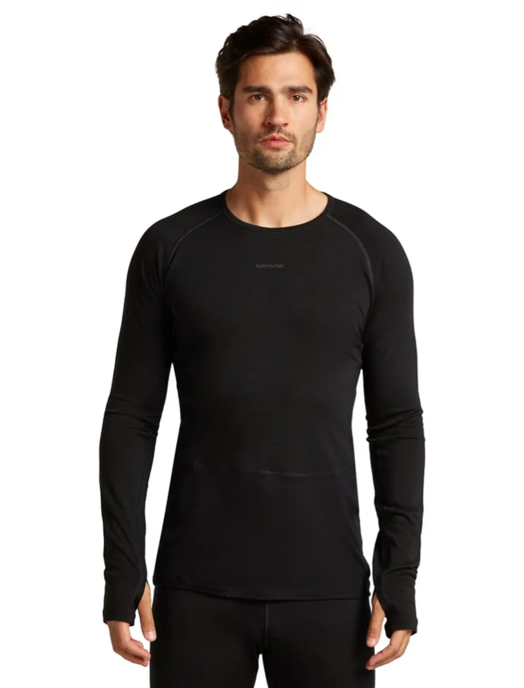 Icebreaker M Mer 200 Zoneknit Ls Crewe Black