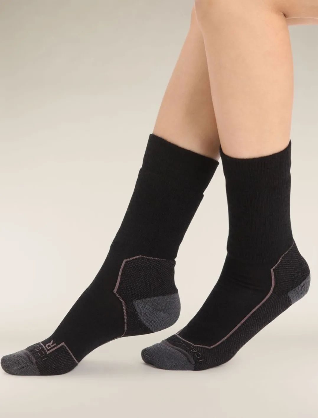 Icebreaker W Mer Hike+ Medium Crew Obsidian/black