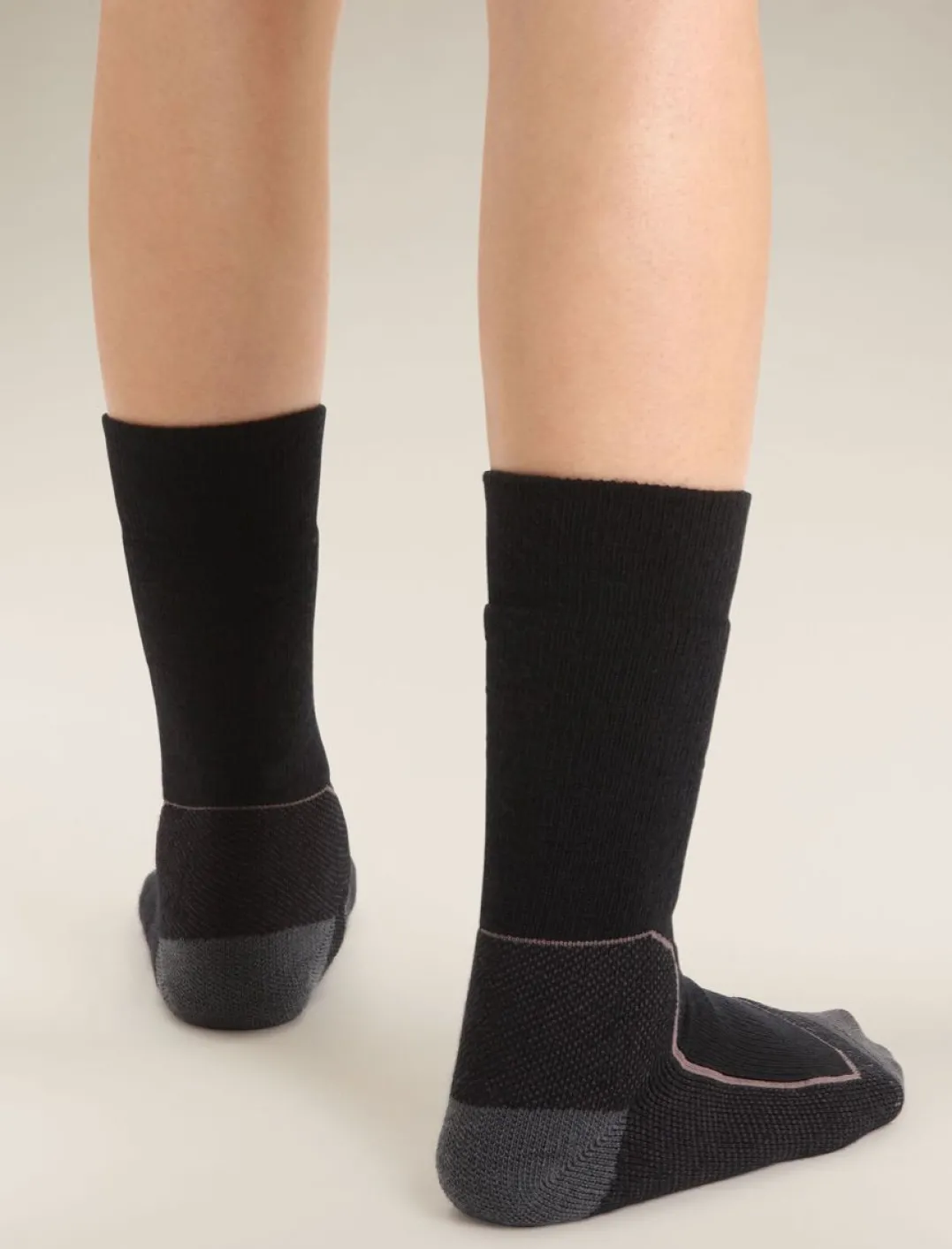 Icebreaker W Mer Hike+ Medium Crew Obsidian/black