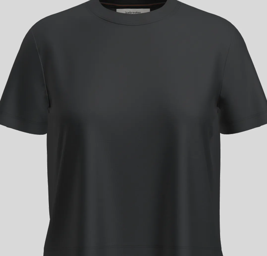 Icebreaker W Mer 150 Tech Lite Iii Ss Crop Tee Black