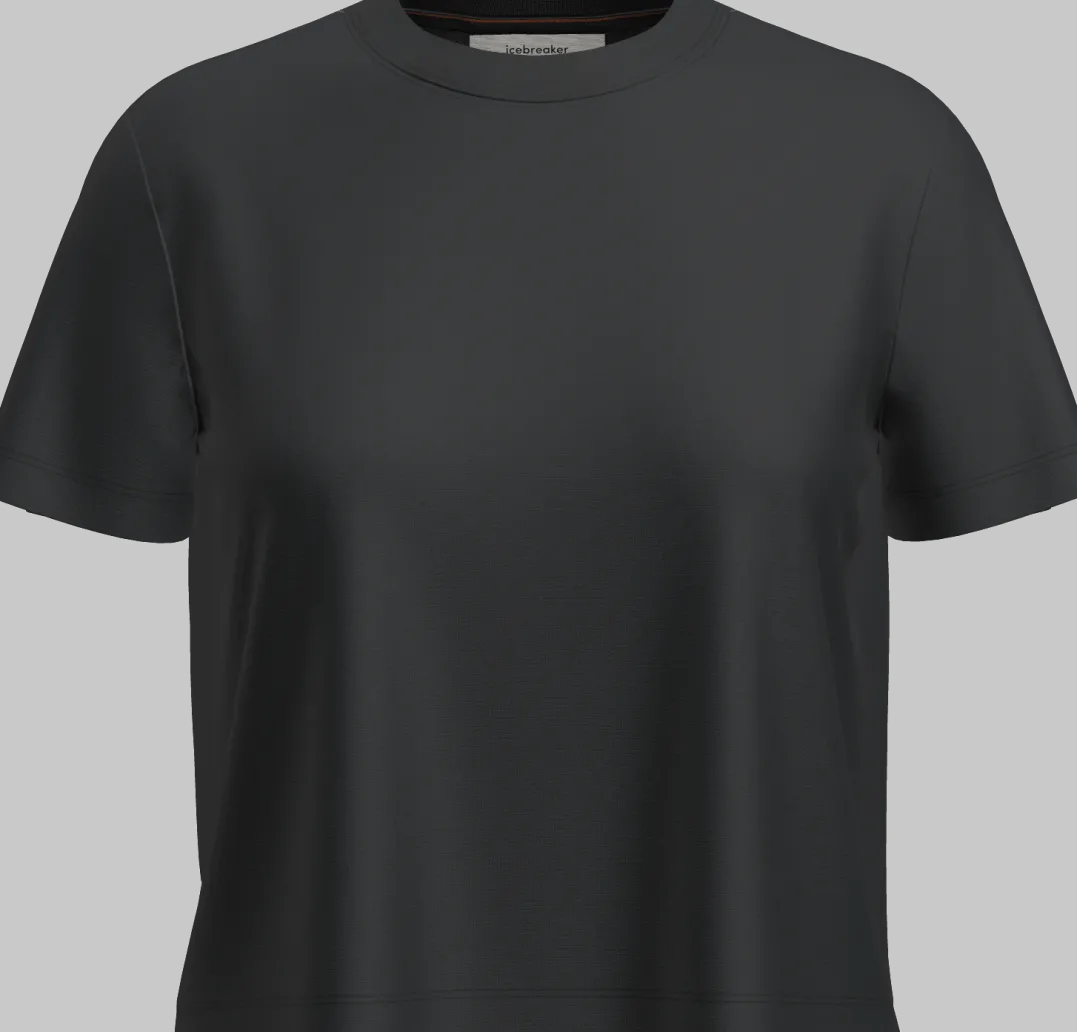 Icebreaker W Mer 150 Tech Lite Iii Ss Crop Tee Black