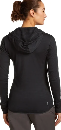 Icebreaker Women Merino Blend 300 Realfleece™ Descender Ls Zip Hoodie Black