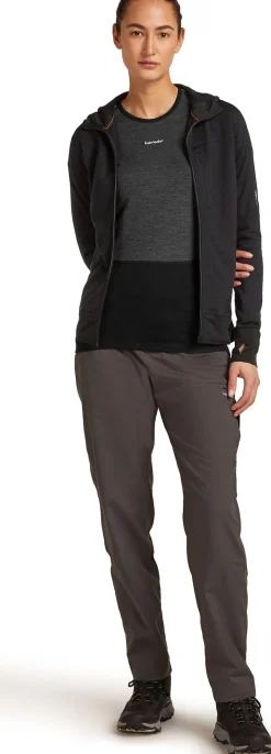 Icebreaker Women Merino Blend 300 Realfleece™ Descender Ls Zip Hoodie Black
