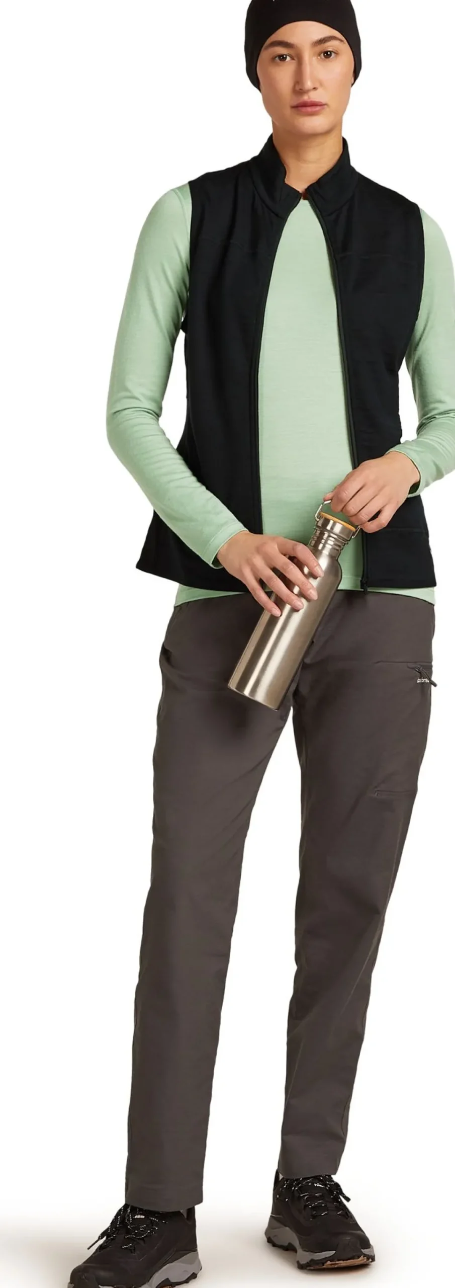 Icebreaker Women Merino Blend 300 Realfleece™ Descender Vest Black