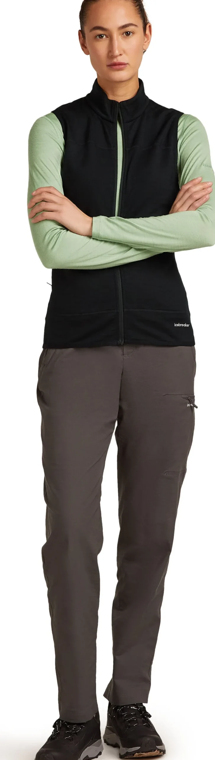 Icebreaker Women Merino Blend 300 Realfleece™ Descender Vest Black