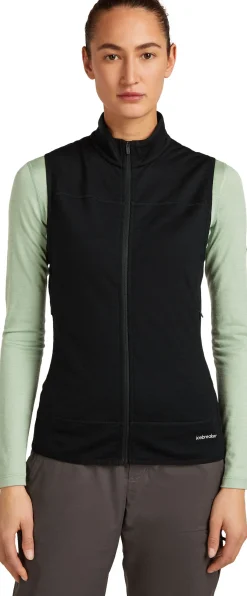 Icebreaker Women Merino Blend 300 Realfleece™ Descender Vest Black