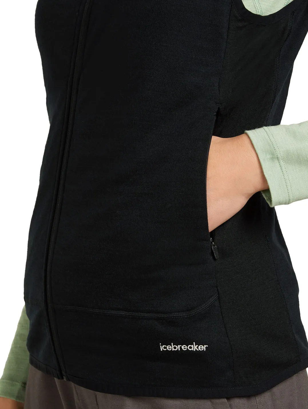 Icebreaker Women Merino Blend 300 Realfleece™ Descender Vest Black