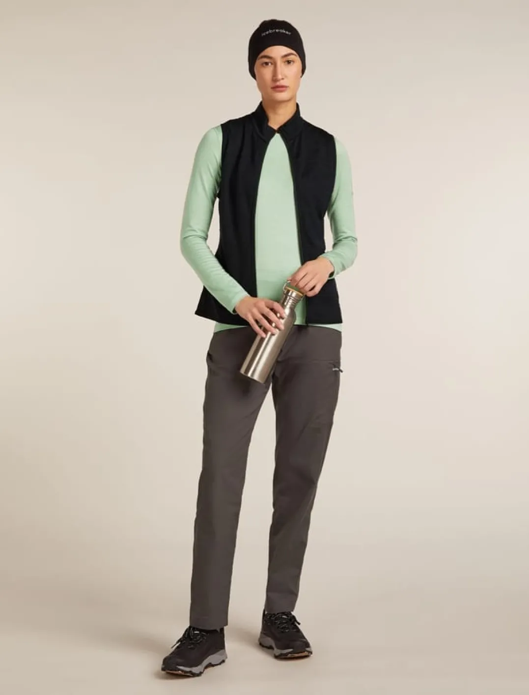 Icebreaker Women Merino Blend 300 Realfleece™ Descender Vest Black