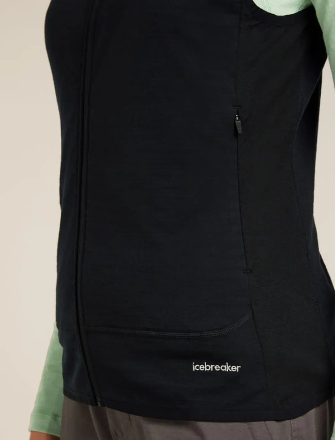 Icebreaker Women Merino Blend 300 Realfleece™ Descender Vest Black