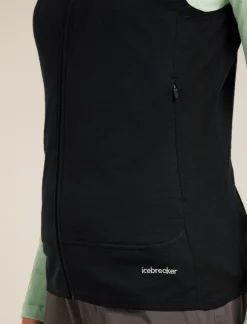 Icebreaker Women Merino Blend 300 Realfleece™ Descender Vest Black