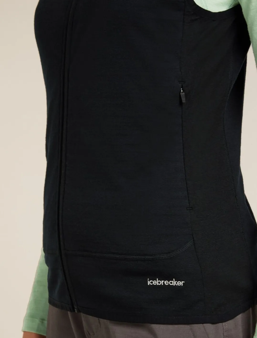 Icebreaker Women Merino Blend 300 Realfleece™ Descender Vest Black