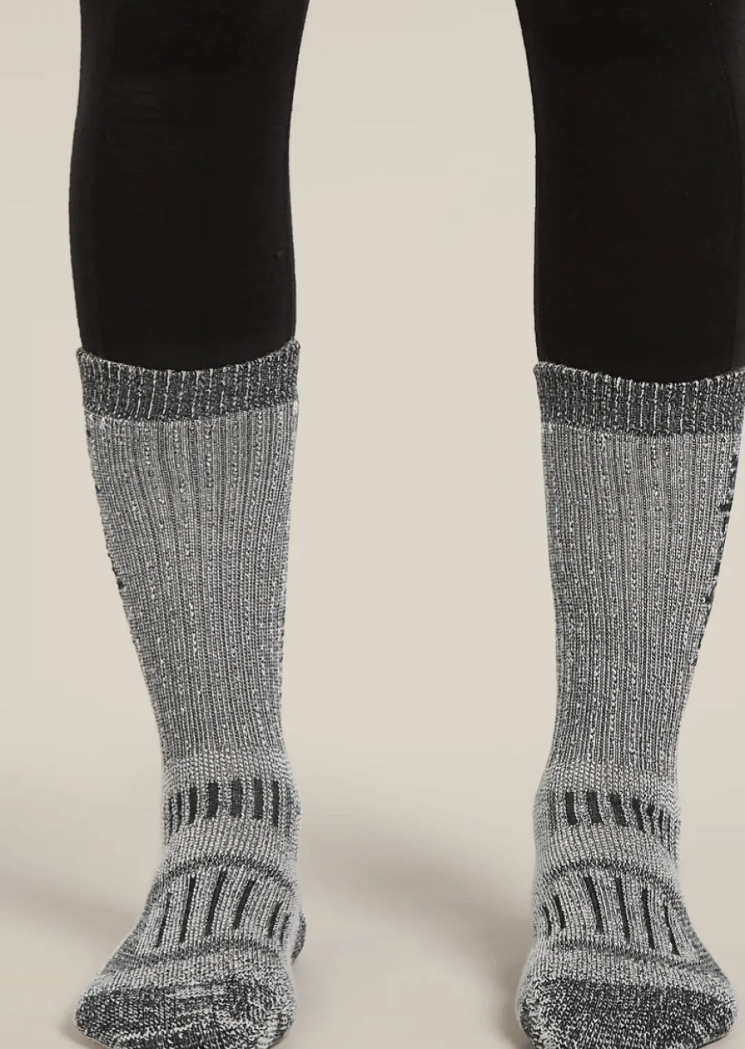 Icebreaker Women Merino Hike+ Mountaineer Mid Calf Jet Hthr/black