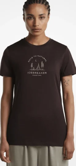 Icebreaker Women Merino 150 Tech Lite S/S Tee Peaceful Pass Bittersweet