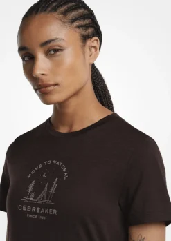 Icebreaker Women Merino 150 Tech Lite S/S Tee Peaceful Pass Bittersweet