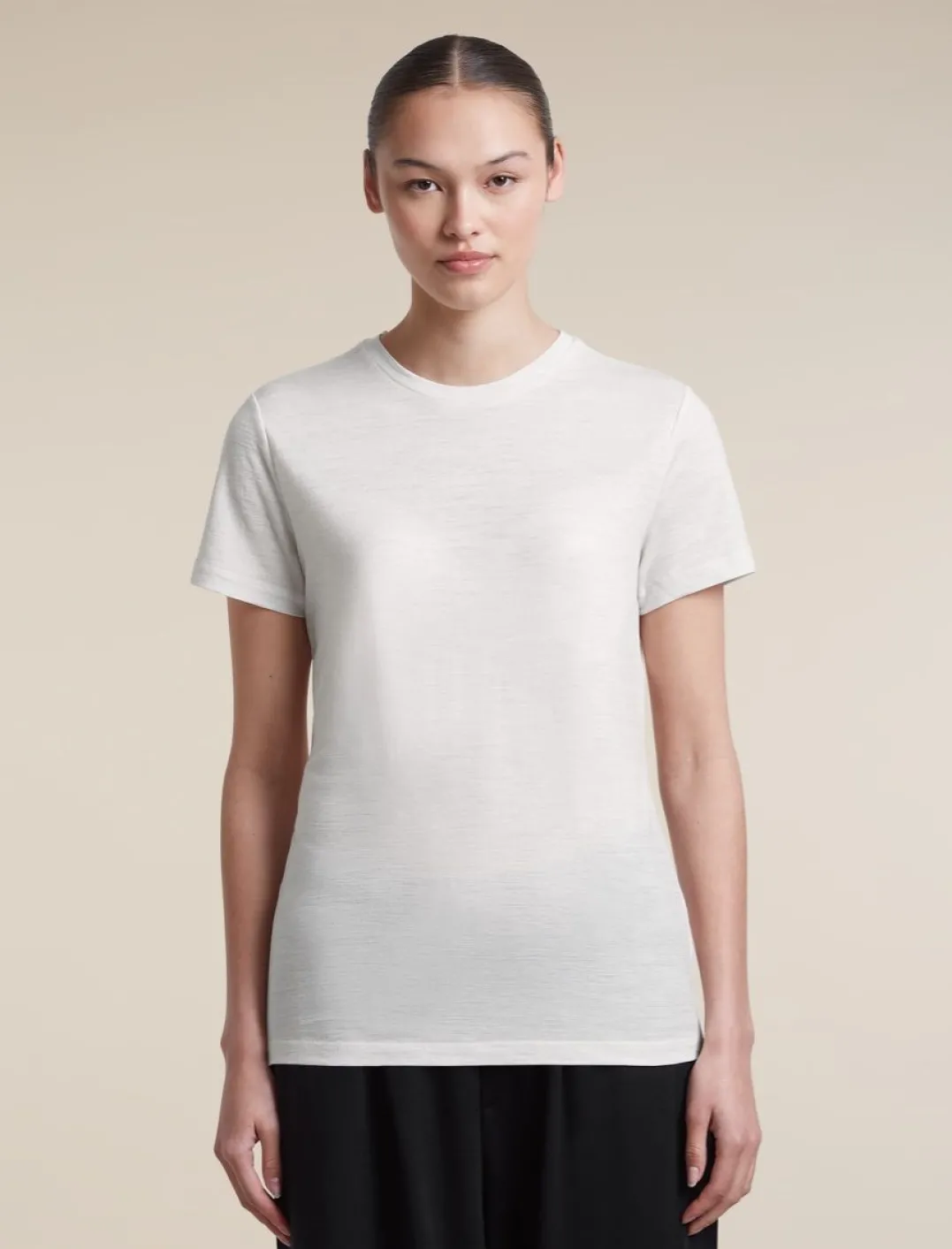 Icebreaker Women Merino 150 Tech Lite III SS Tee Ecru Hthr