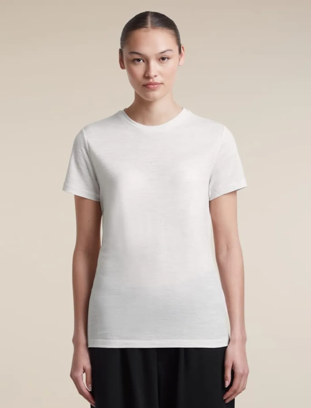 Icebreaker Women Merino 150 Tech Lite III SS Tee Ecru Hthr