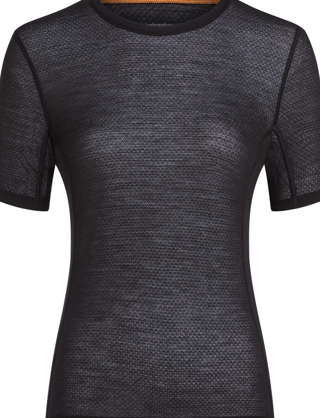 Icebreaker Women's Merino 75 Cool-Lite Featherlight Shortsleeve Crewe Black