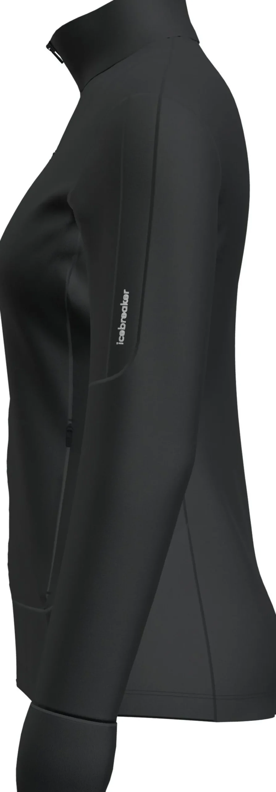 Icebreaker Women's Merino 260 Quantum Iv Longlseeve Zip Black