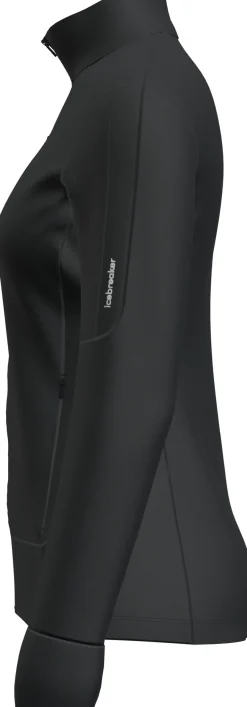 Icebreaker Women's Merino 260 Quantum Iv Longlseeve Zip Black