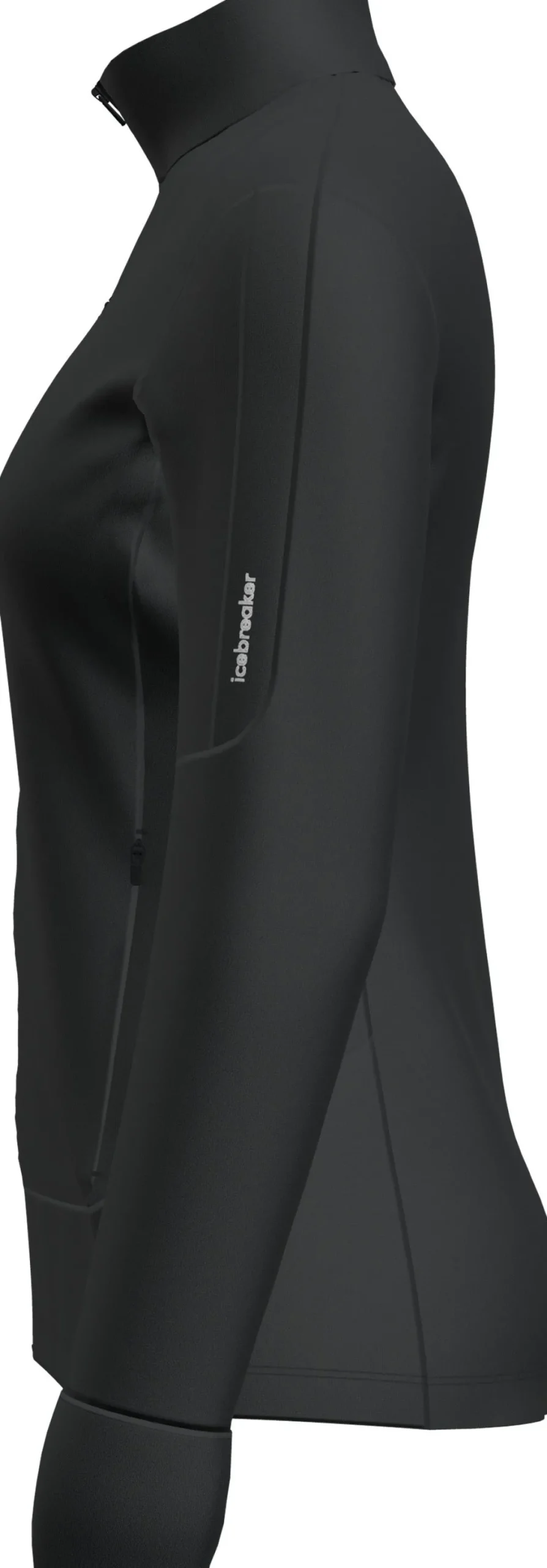 Icebreaker Women's Merino 260 Quantum Iv Longlseeve Zip Black