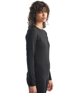 Icebreaker Women's 200 Oasis Long Sleeve Crewe Black