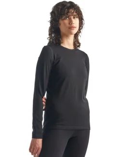 Icebreaker Women's 200 Oasis Long Sleeve Crewe Black