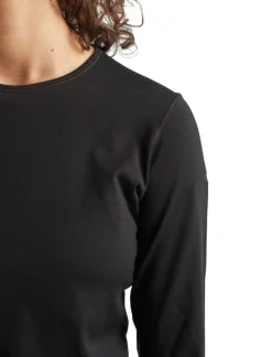 Icebreaker Women's 200 Oasis Long Sleeve Crewe Black