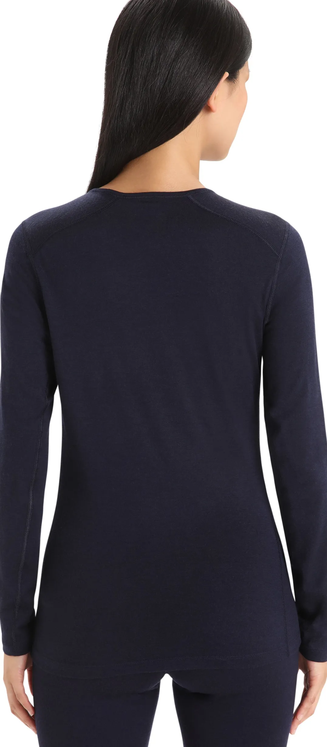Icebreaker Women's 200 Oasis Long Sleeve Crewe Midnight Navy