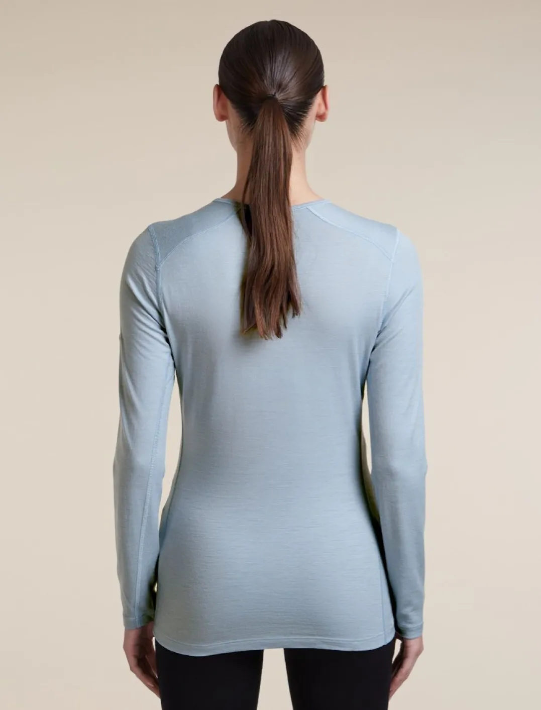 Icebreaker Women's 200 Oasis Long Sleeve Crewe Zinc Blue