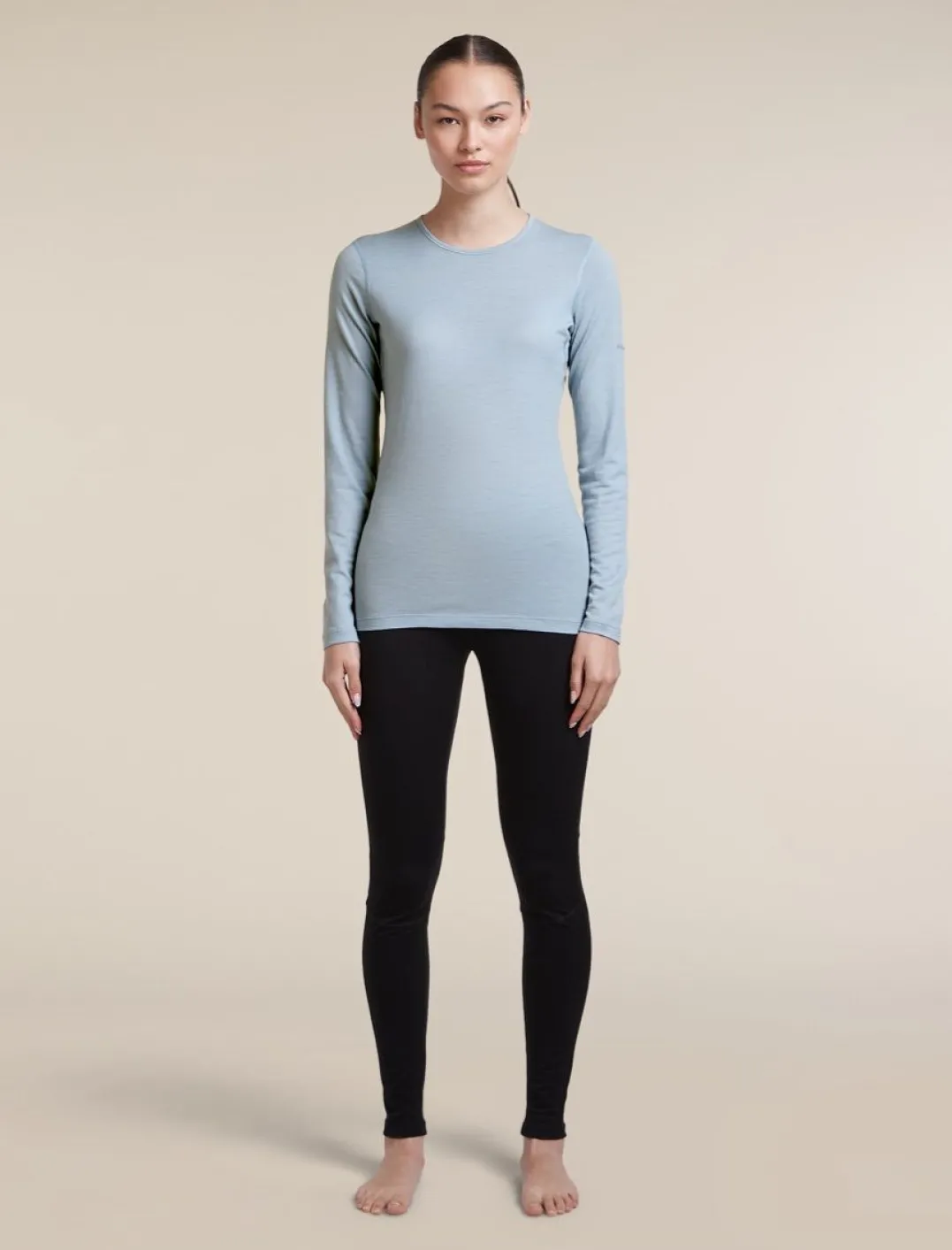 Icebreaker Women's 200 Oasis Long Sleeve Crewe Zinc Blue