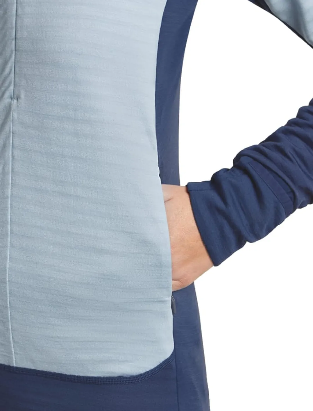 Icebreaker Wom Mer300 Realfleece Desc Ls Zip Hoo Dawn/zincblue/cb
