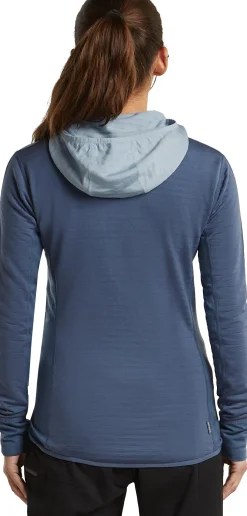 Icebreaker Wom Mer300 Realfleece Desc Ls Zip Hoo Dawn/zincblue/cb