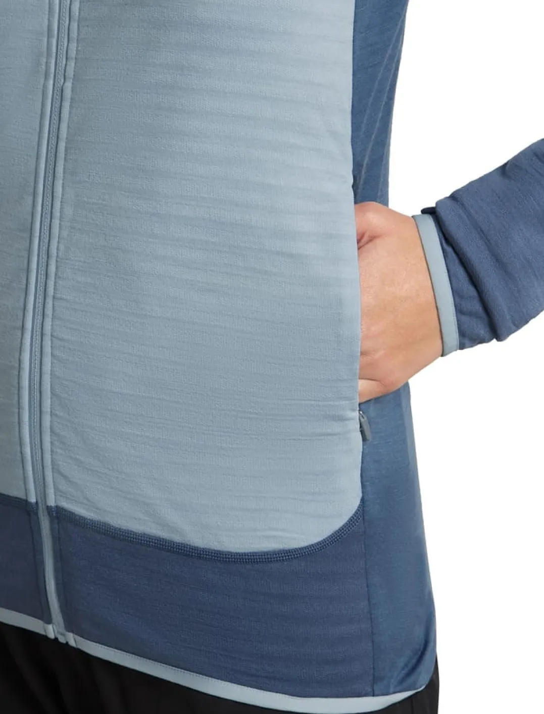 Icebreaker Wom Mer300 Realfleece Desc Ls Zip Dawn/zincblue/cb