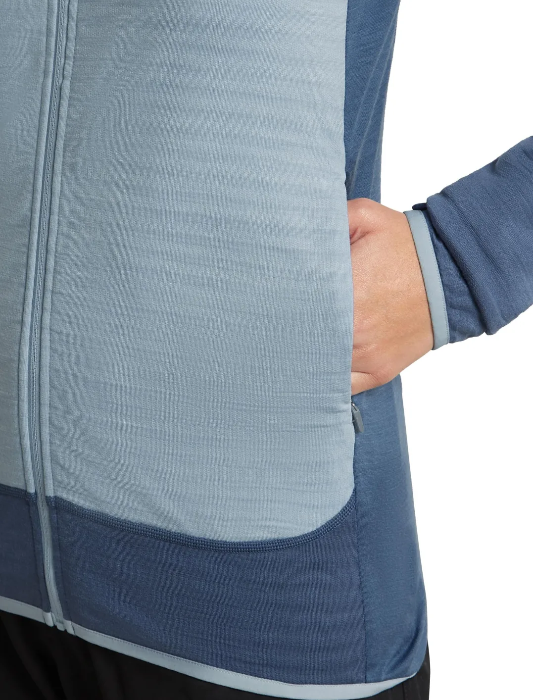 Icebreaker Wom Mer300 Realfleece Desc Ls Zip Dawn/zincblue/cb