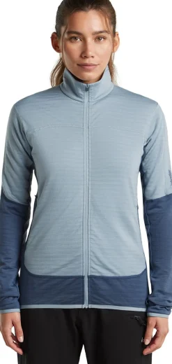 Icebreaker Wom Mer300 Realfleece Desc Ls Zip Dawn/zincblue/cb