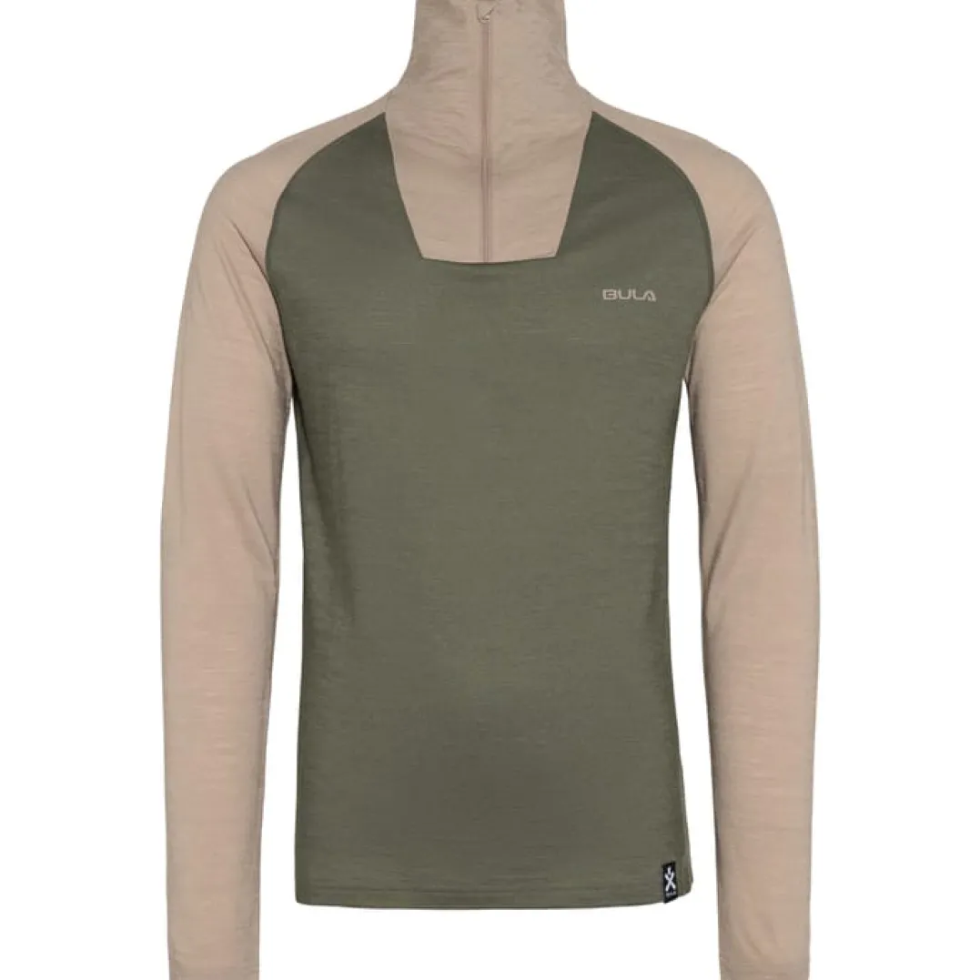 .i2{margin-bottom:16px}Bula Men's Retro Merino Wool Halfzip Sweater Dolive