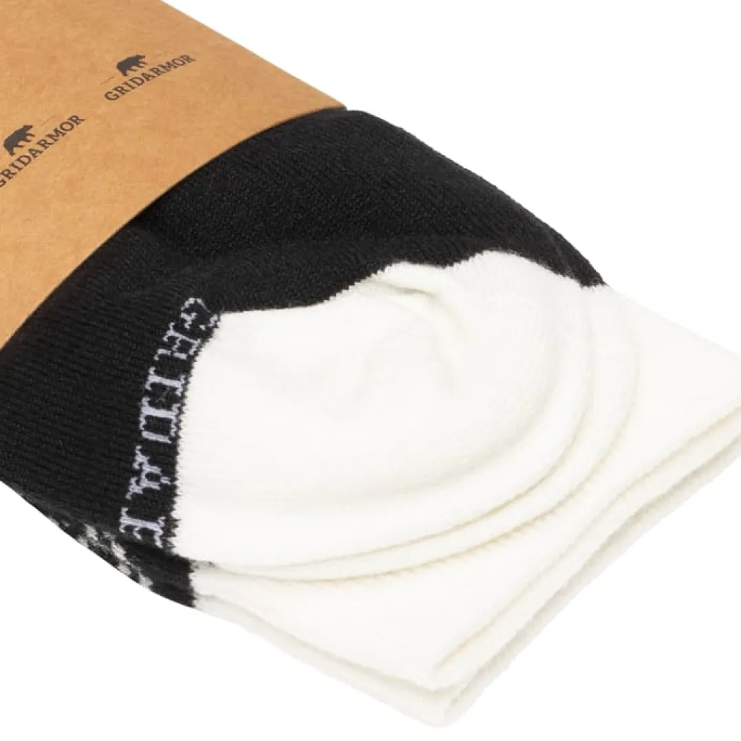.i8{margin-bottom:16px}Gridarmor Heritage Merino Socks Black/White