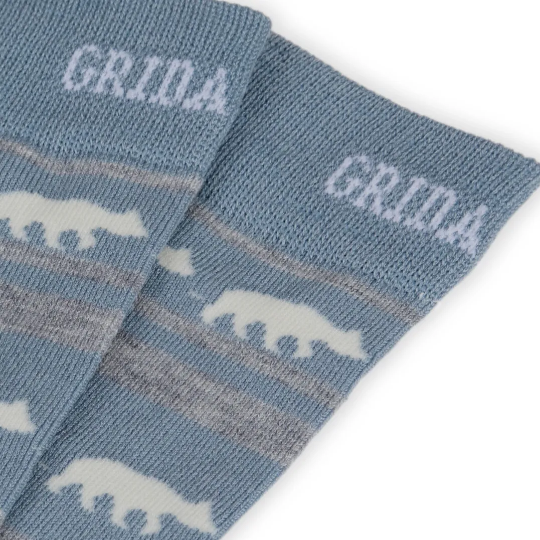 .i8{margin-bottom:16px}Gridarmor Striped Bear Merino Socks Blue Shadow