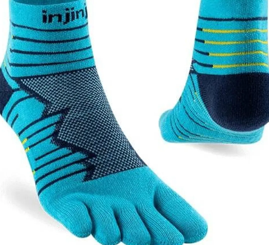 Injinji Men's Ultra Run Mini-Crew Pacific Blue