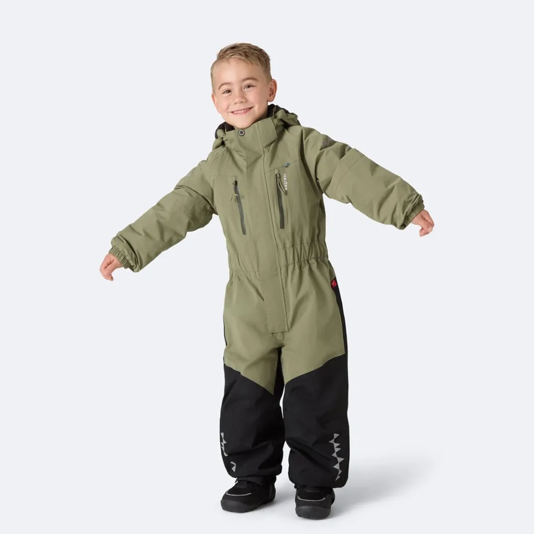 Isbjörn of Sweden Kids' Penguin Snowsuit Moss