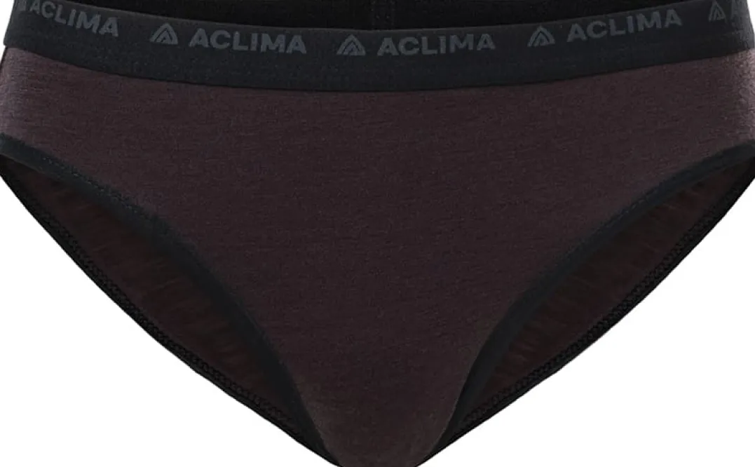 .iz{margin-bottom:16px}Aclima Women's LightWool Briefs Chocolate Plum