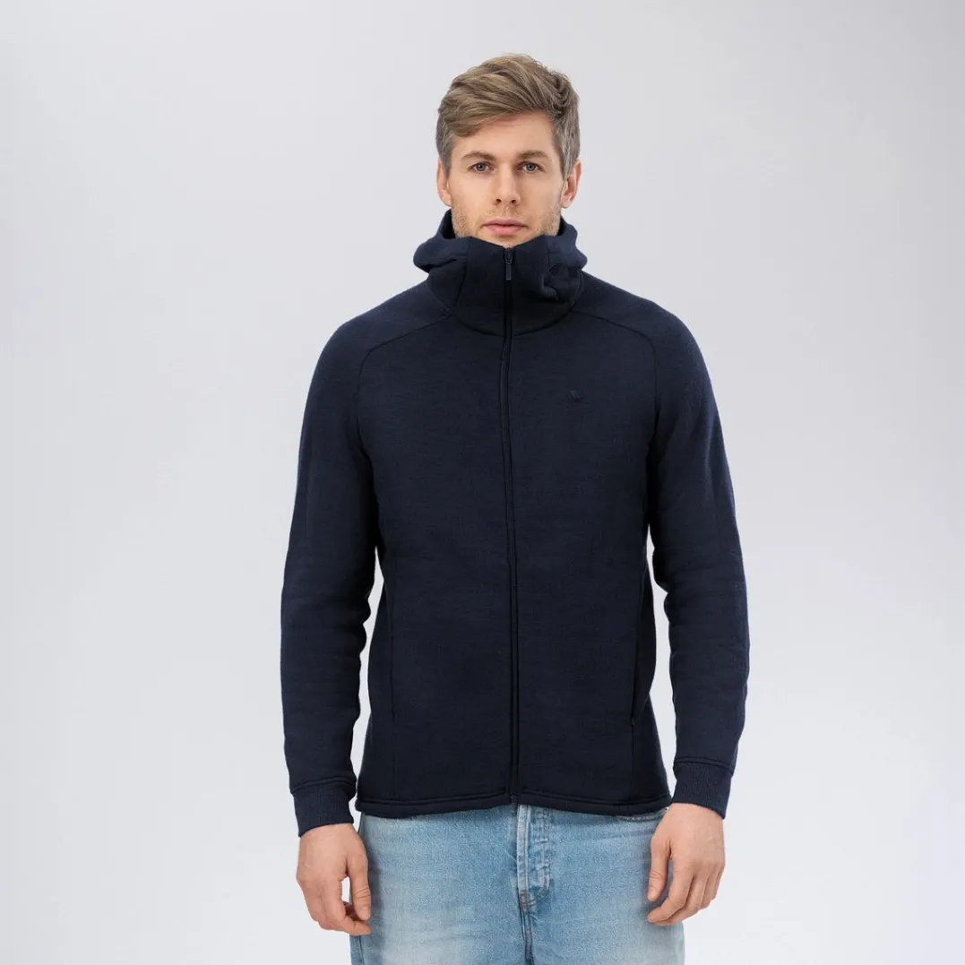 Janus AirWool Merino 280 Hood Jkt M Navy